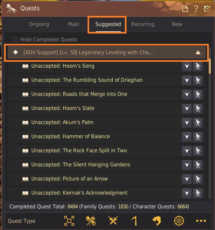 Chenga Tome Questline