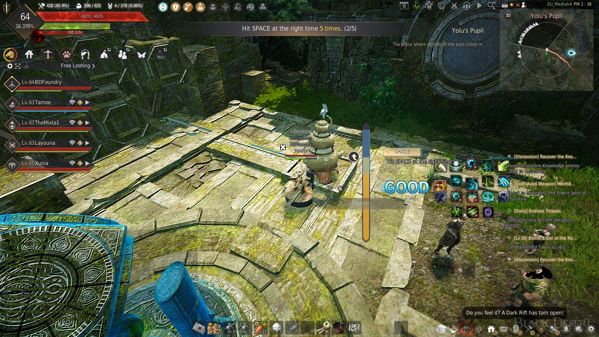 Atoraxxion Dungeon Guide: Yolunakea