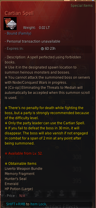 Cartian Spell Scrolls Guide