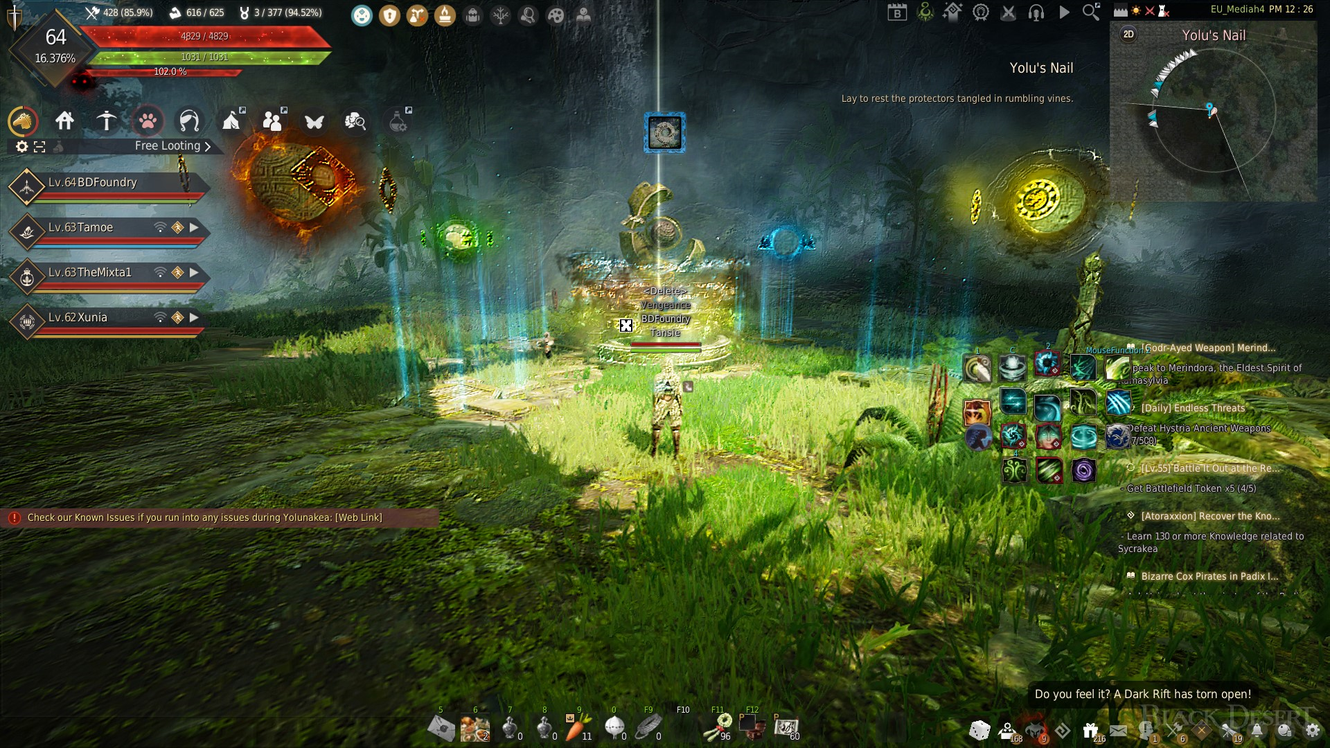 Atoraxxion Dungeon Guide: Yolunakea