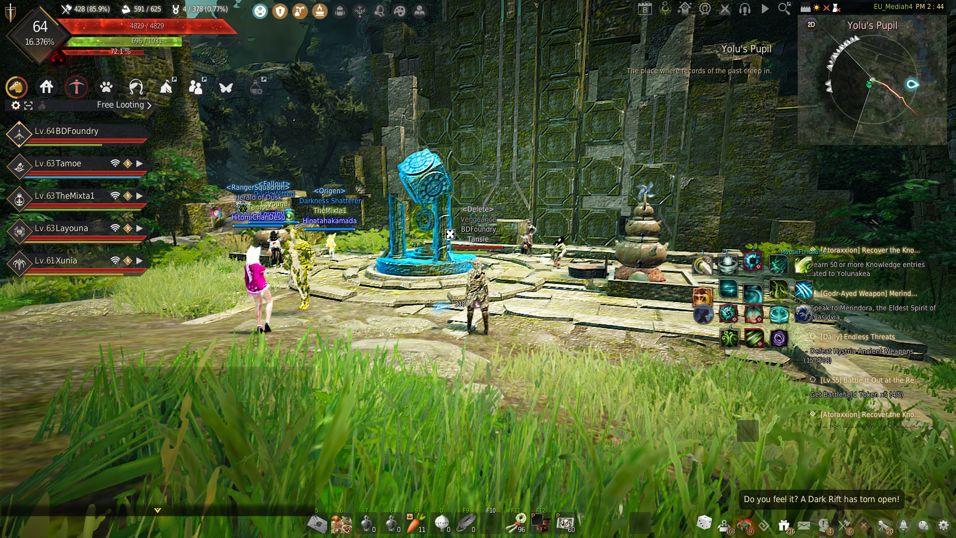 Atoraxxion Dungeon Guide: Yolunakea