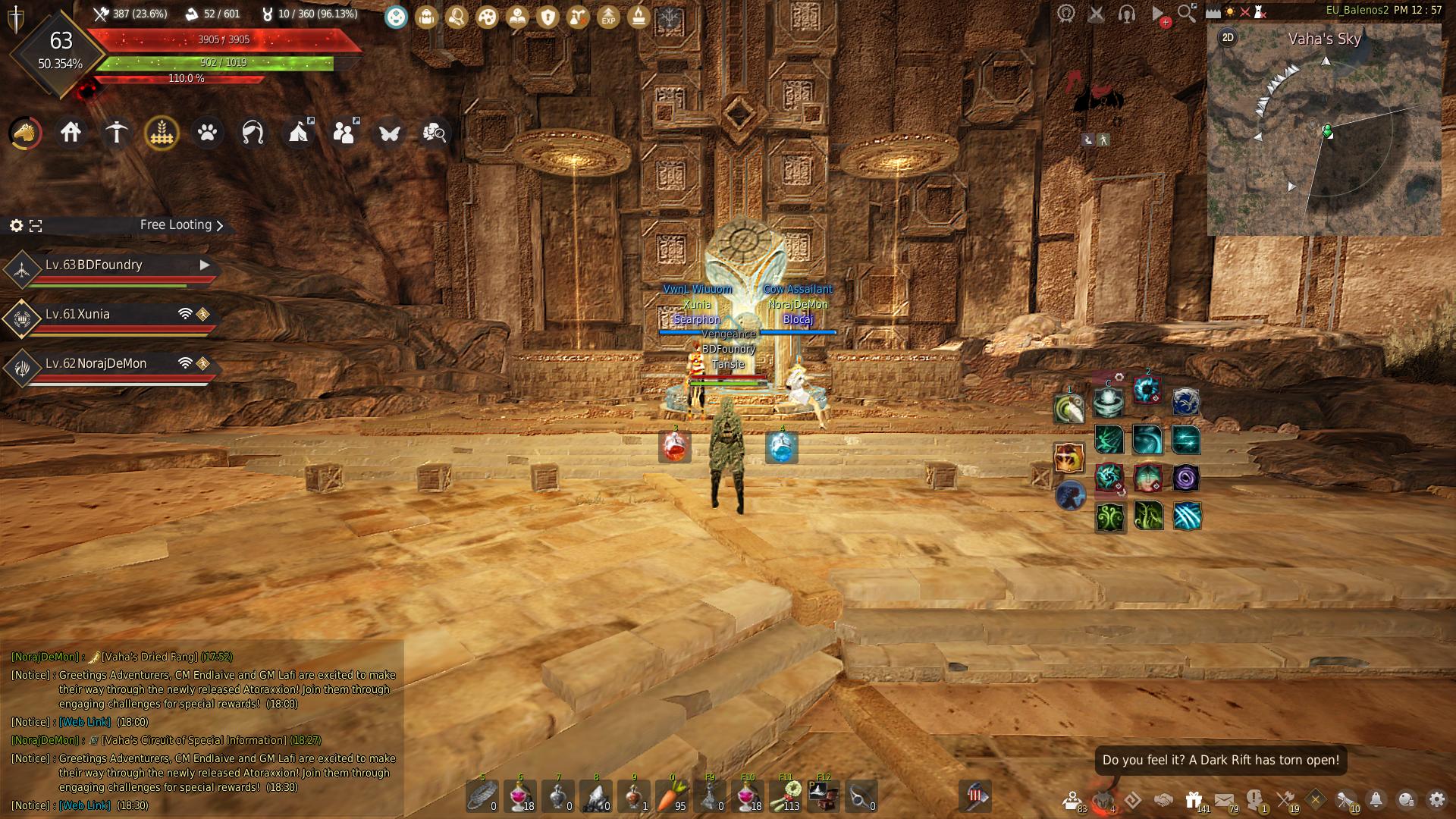 Atoraxxion Dungeon Guide: Vahmalkea