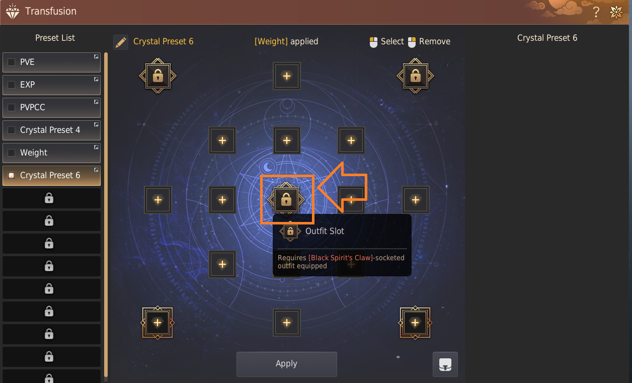 Crystal Preset & Transfusion Guide