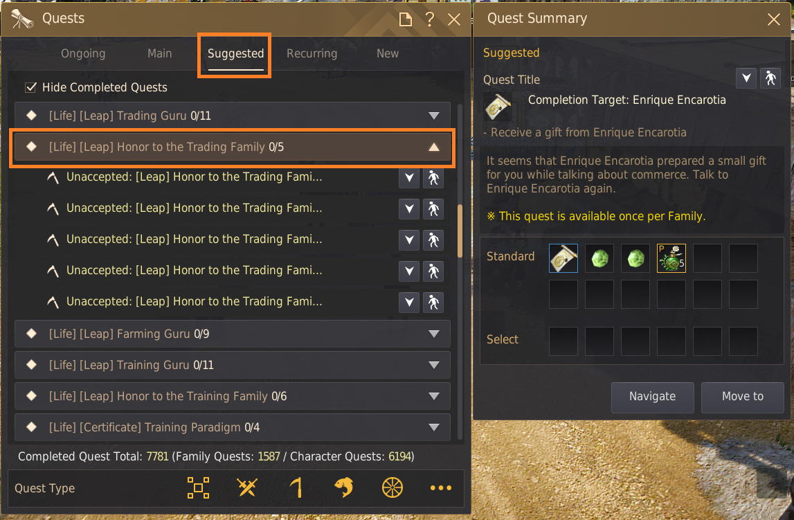 Trading Lifeskill Guide