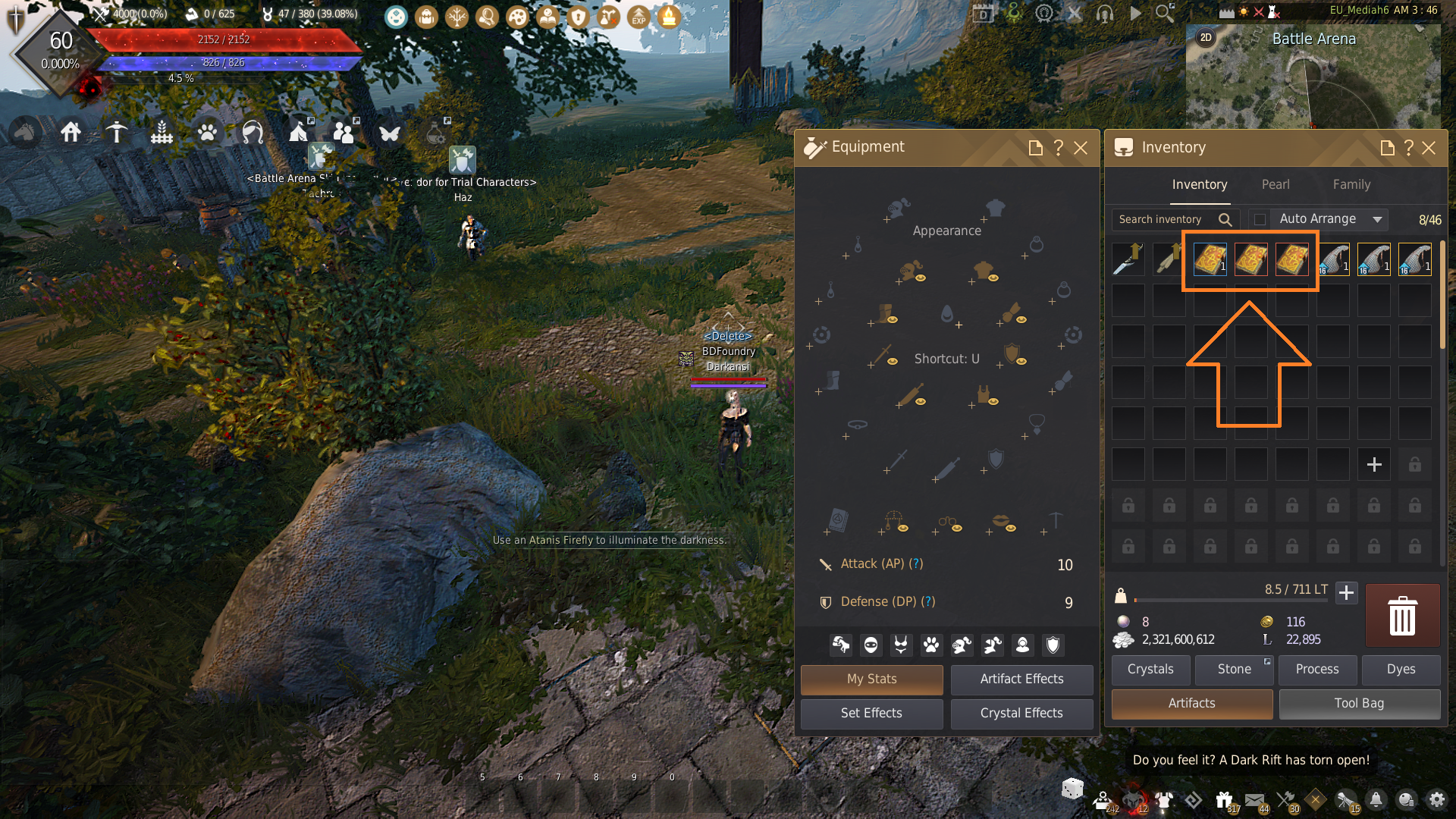 Battle Arena and Trial Character Guide