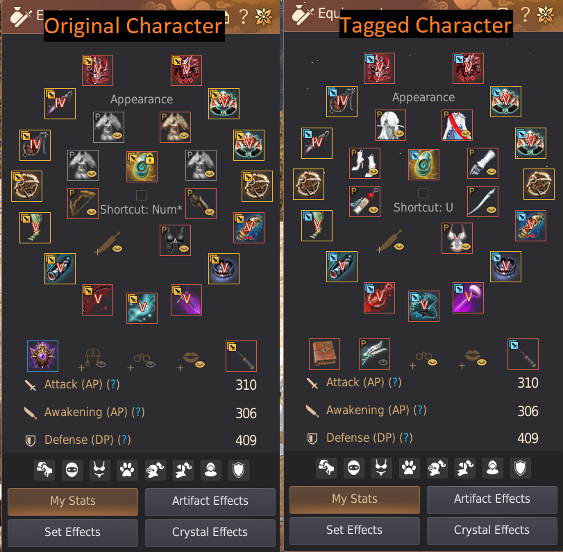 Tag Character Guide - Gear Copying