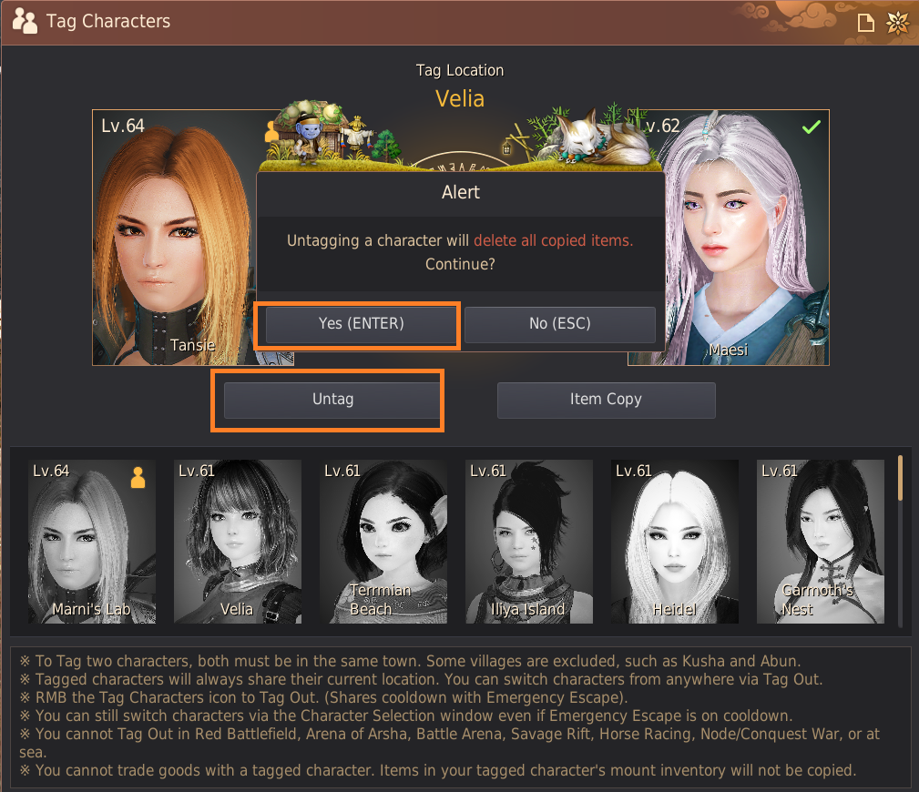 Tag Character Guide - Gear Copying