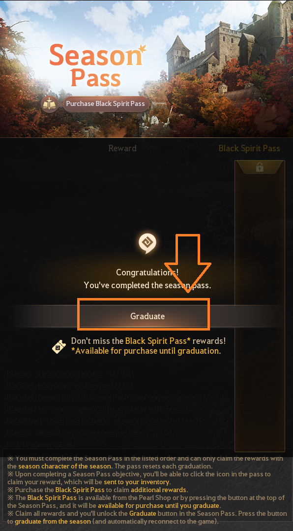 Season Graduation Guide